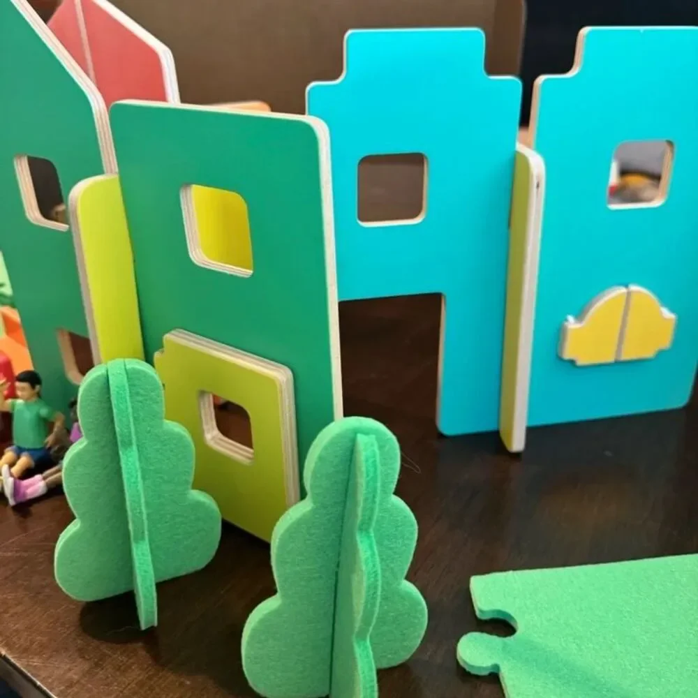 Creative wooden village